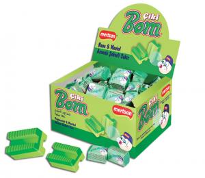 �ikibom �ift Renkli ve Aromal� Balonlu Sak�z (Nane & Mentol)