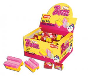 �ikibom �ift Renkli ve Aromal� Balonlu Sak�z (�ilek & Muz)