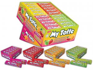 My Toffe - Portakal, �ilek, Elma, Vi�ne Aromal� Yumu�ak �eker - Kutu Stand